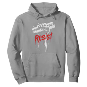 Resist with Sandwich Power Hoodie Funny Food Rebellion Political Satire TS02 Sport Gray Print Your Wear
