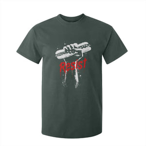 Resist with Sandwich Power T Shirt For Kid Funny Food Rebellion Political Satire TS02 Dark Forest Green Print Your Wear