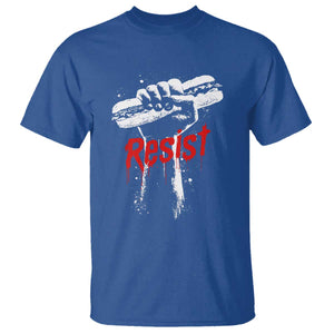 Resist with Sandwich Power T Shirt Funny Food Rebellion Political Satire TS02 Royal Blue Print Your Wear