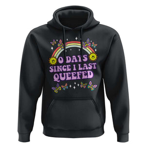 Funny Queef Joke Embarrassing Hoodie 0 Days Since I Last Queefed TS02 Black Print Your Wear