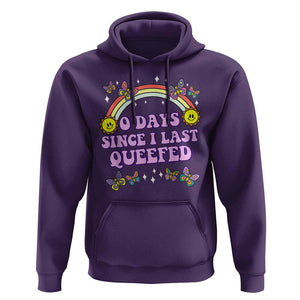 Funny Queef Joke Embarrassing Hoodie 0 Days Since I Last Queefed TS02 Purple Print Your Wear