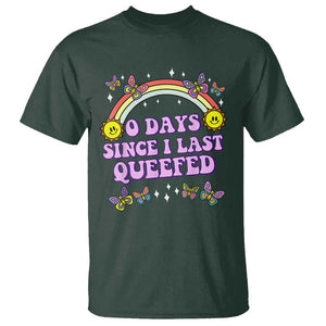 Funny Queef Joke Embarrassing T Shirt 0 Days Since I Last Queefed TS02 Dark Forest Green Print Your Wear