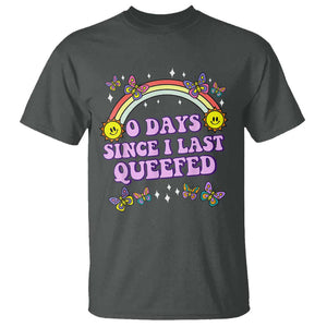 Funny Queef Joke Embarrassing T Shirt 0 Days Since I Last Queefed TS02 Dark Heather Print Your Wear