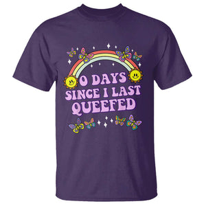 Funny Queef Joke Embarrassing T Shirt 0 Days Since I Last Queefed TS02 Purple Print Your Wear
