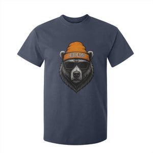 Cool Bear Chicago Graphic T Shirt For Kid Retro Vibe City Pride Beanie and Sunglasses TS02 Navy Print Your Wear