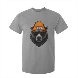 Cool Bear Chicago Graphic T Shirt For Kid Retro Vibe City Pride Beanie and Sunglasses TS02 Sport Gray Print Your Wear