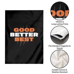 Good Better Best Chicago Football Inspirational Garden Flag Fierce Bears Claw Graphic for Fan TS02 Print Your Wear