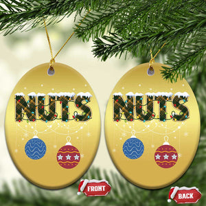 Christmas Couples Christmas Ornament Chestnuts Xmas Matching Family Funny Nuts TS02 Oval Gold Print Your Wear