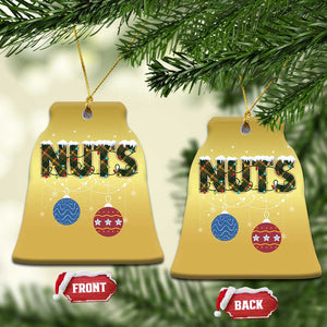 Christmas Couples Christmas Ornament Chestnuts Xmas Matching Family Funny Nuts TS02 Bell Flake Gold Print Your Wear