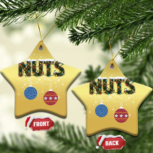 Christmas Couples Christmas Ornament Chestnuts Xmas Matching Family Funny Nuts TS02 Star Gold Print Your Wear