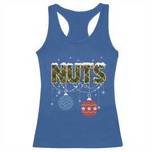 Christmas Couples Racerback Tank Top Chestnuts Xmas Matching Family Funny Nuts TS02 Royal Blue Print Your Wear