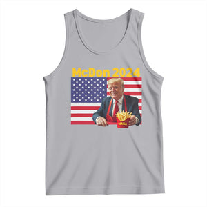 Funny Trump French Fries Tank Top McDon 2024 Cooking Fry American Flag TS02 Athletic Heather Print Your Wear