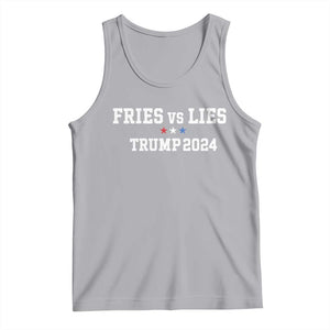 Funny Trump French Fry Tank Top Fries vs Lies 2024 TS02 Athletic Heather Print Your Wear