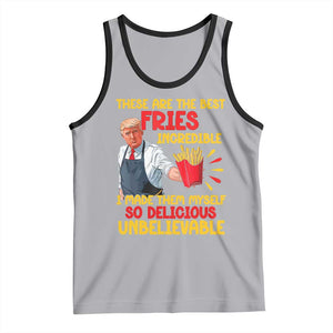 Funny Trump French Fry Tank Top Made The Best Fries So Delicious Unbelievable TS02 Athletic Heather Black Print Your Wear