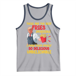 Funny Trump French Fry Tank Top Made The Best Fries So Delicious Unbelievable TS02 Athletic Heather Navy Print Your Wear