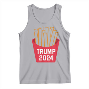 Funny Trump 2024 French Fries Tank Top Fast Food Lover TS02 Athletic Heather Print Your Wear