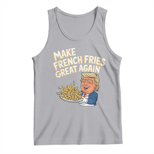 Funny Trump Fry 2024 Tank Top Make French Fries Great Again Cooking TS02 Athletic Heather Print Your Wear