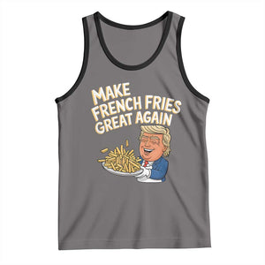 Funny Trump Fry 2024 Tank Top Make French Fries Great Again Cooking TS02 Deep Heather Black Print Your Wear