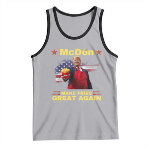 Funny Trump Friend Fry Tank Top McDon 2024 Make Fries Great Again TS02 Athletic Heather Black Print Your Wear