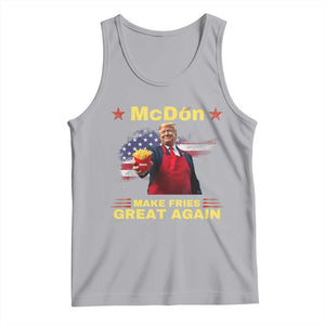 Funny Trump Friend Fry Tank Top McDon 2024 Make Fries Great Again TS02 Athletic Heather Print Your Wear