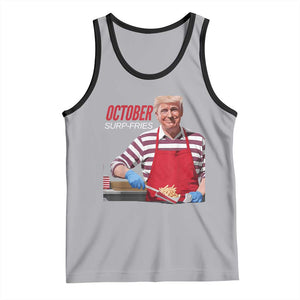 Funny Trump French Fries Tank Top October Surp-Fries Cooking TS02 Athletic Heather Black Print Your Wear