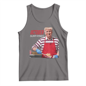 Funny Trump French Fries Tank Top October Surp-Fries Cooking TS02 Deep Heather Print Your Wear