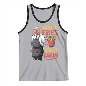 Funny Trump Fry 2024 Tank Top Make Fries Great Again TS02 Athletic Heather Black Print Your Wear