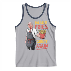 Funny Trump Fry 2024 Tank Top Make Fries Great Again TS02 Athletic Heather Navy Print Your Wear
