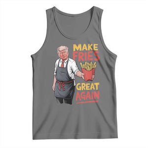 Funny Trump Fry 2024 Tank Top Make Fries Great Again TS02 Black Heather Print Your Wear