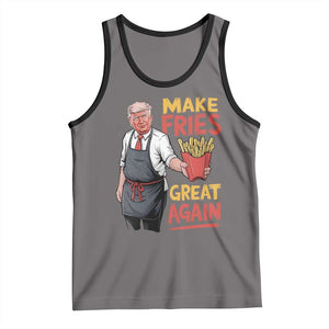 Funny Trump Fry 2024 Tank Top Make Fries Great Again TS02 Deep Heather Black Print Your Wear