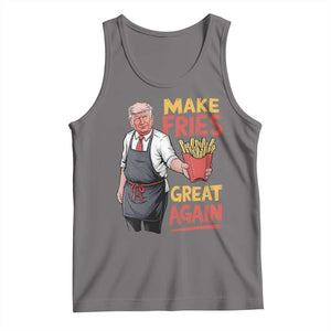 Funny Trump Fry 2024 Tank Top Make Fries Great Again TS02 Deep Heather Print Your Wear