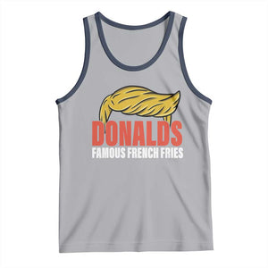 Funny Donalds Famous French Fries Tank Top Trump 2024 Cooks and Serving Fry TS02 Athletic Heather Navy Print Your Wear
