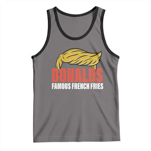 Funny Donalds Famous French Fries Tank Top Trump 2024 Cooks and Serving Fry TS02 Deep Heather Black Print Your Wear