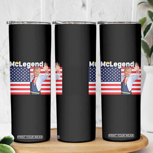 Funny Trump French Fries 2024 Skinny Tumbler McLegend Fast Food Worker American Flag TS02 Print Your Wear