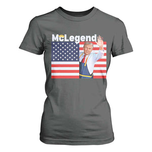 Funny Trump French Fries 2024 T Shirt For Women McLegend Fast Food Worker American Flag TS02 Dark Heather Print Your Wear