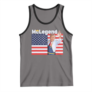 Funny Trump French Fries 2024 Tank Top McLegend Fast Food Worker American Flag TS02 Deep Heather Black Print Your Wear