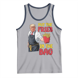 Funny Trump French Fries 2024 Tank Top Put The Fries In The Bag Fast Food Worker TS02 Athletic Heather Navy Print Your Wear