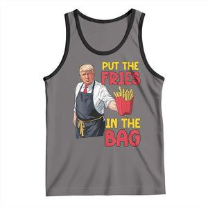 Funny Trump French Fries 2024 Tank Top Put The Fries In The Bag Fast Food Worker TS02 Deep Heather Black Print Your Wear