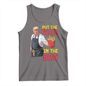 Funny Trump French Fries 2024 Tank Top Put The Fries In The Bag Fast Food Worker TS02 Deep Heather Print Your Wear