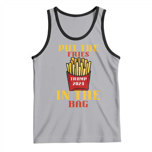 Funny Trump French Fry 2024 Tank Top Put The Fries In The Bag Fast Food TS02 Athletic Heather Black Print Your Wear
