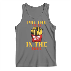 Funny Trump French Fry 2024 Tank Top Put The Fries In The Bag Fast Food TS02 Black Heather Print Your Wear