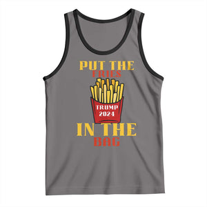 Funny Trump French Fry 2024 Tank Top Put The Fries In The Bag Fast Food TS02 Deep Heather Black Print Your Wear