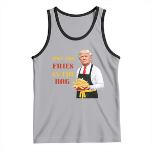Funny Trump French Fry Tank Top Put The Fries In The Bag 2024 Fast Food Worker TS02 Athletic Heather Black Print Your Wear