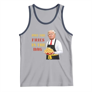 Funny Trump French Fry Tank Top Put The Fries In The Bag 2024 Fast Food Worker TS02 Athletic Heather Navy Print Your Wear