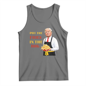 Funny Trump French Fry Tank Top Put The Fries In The Bag 2024 Fast Food Worker TS02 Black Heather Print Your Wear