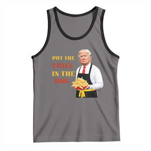 Funny Trump French Fry Tank Top Put The Fries In The Bag 2024 Fast Food Worker TS02 Deep Heather Black Print Your Wear