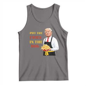 Funny Trump French Fry Tank Top Put The Fries In The Bag 2024 Fast Food Worker TS02 Deep Heather Print Your Wear