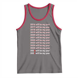2026 2027 Will Be My Year Black Tank Top Funny New Year Motivation Comeback Energy TS02 Deep Heather Red Print Your Wear