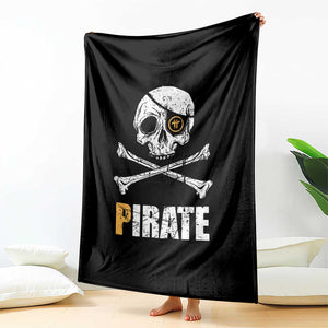 Funny Pirate Pi Cryptocurrency Throw Blanket Crypto Coins Blockchain Mining TS02 Print Your Wear