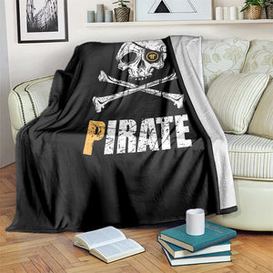 Funny Pirate Pi Cryptocurrency Throw Blanket Crypto Coins Blockchain Mining TS02 Print Your Wear